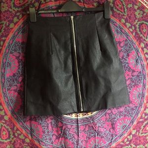 Forever 21 Black Leather Skirt